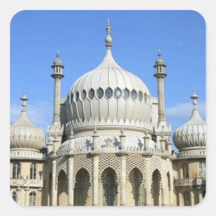 Royal Pavilion, Brighton, Sussex, England Quadratischer Aufkleber