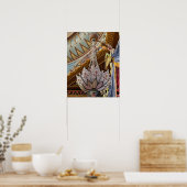 Royal Pavilion Decke & Kronleuchter Print Poster (Küche)