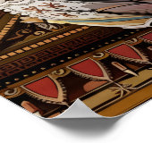 Royal Pavilion Decke & Kronleuchter Print Poster (Ecke)