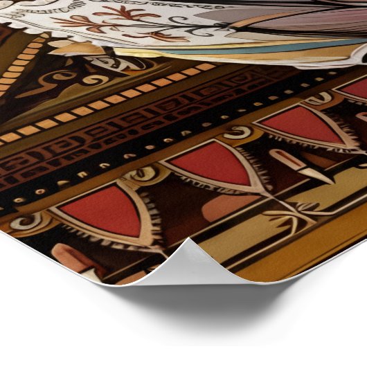 Royal Pavilion Decke & Kronleuchter Print Poster (Ecke)