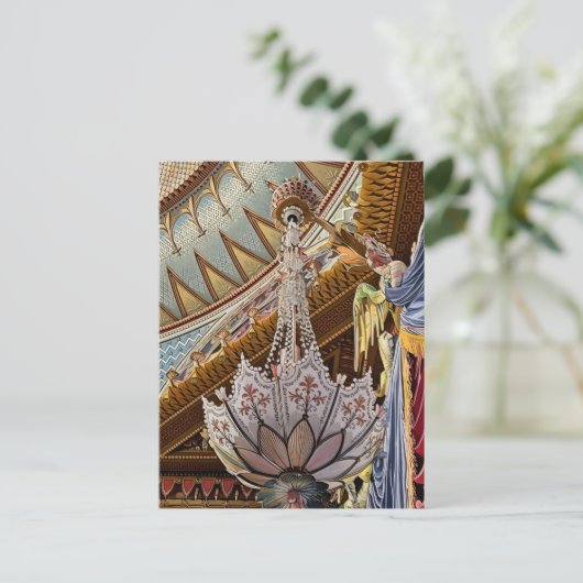 Royal Pavilion Decke & Kronleuchter Print Postkarte (Stehend Vorderseite)