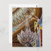 Royal Pavilion Decke & Kronleuchter Print Postkarte (Vorne/Hinten)