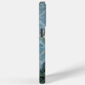 Royal Peacock (blau) Monogram iPhone Case (Rückseite / Rechts)