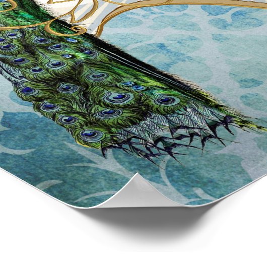 Royal Peacock Blue Personalisiert Anniversary Post Poster (Ecke)