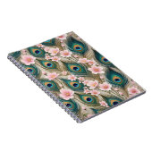 Royal Peacock feather Notebook Notizblock (Rechte Seite)