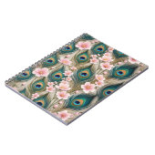 Royal Peacock feather Notebook Notizblock (Linke Seite)