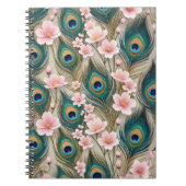 Royal Peacock feather Notebook Notizblock (Vorderseite)