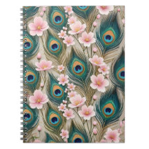 Royal Peacock feather Notebook
