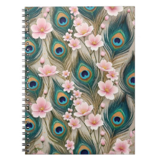 Royal Peacock feather Notebook Notizblock