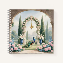 Royal Peacock Garden"Personalisiertes Spiralnotizb Notizblock