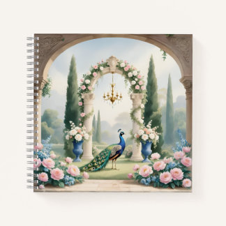 Royal Peacock Garden"Personalisiertes Spiralnotizb Notizblock