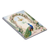 "Royal Peacock Garden" Personalized Spiral Noteboo Notizblock (Rechte Seite)