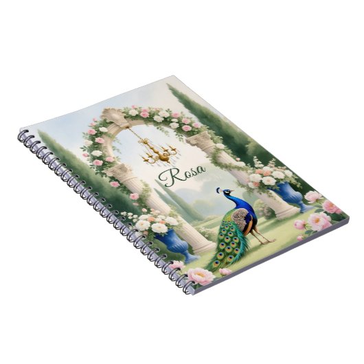 "Royal Peacock Garden"Personalized Spiral Notebook Notizblock (Rechte Seite)