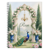 "Royal Peacock Garden"Personalized Spiral Notebook Notizblock (Vorderseite)