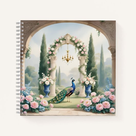 Royal Peacock Garden"Personalized SSpiral Notebook Notizblock (Vorderseite)