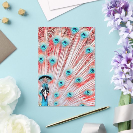 Royal Peacock Postcard - Art Postcard, Peacock Acryleinladungen (In Situ (Hochzeit))