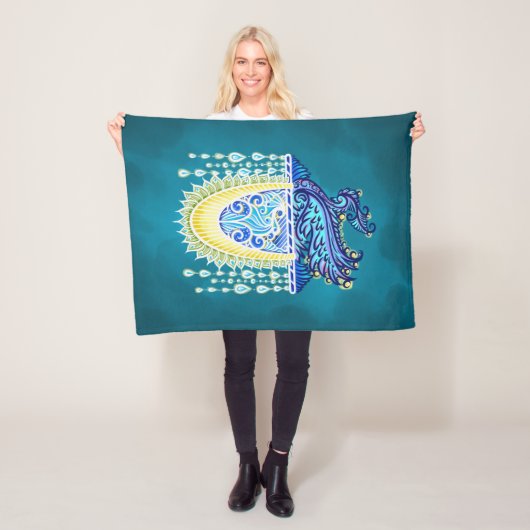 Royal Peacock Radiance Fleecedecke (Beispiel)
