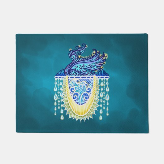 Royal Peacock Radiance Fußmatte (Vorderseite)