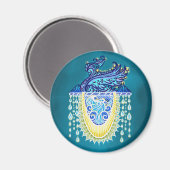 Royal Peacock Radiance Magnet (Vorderseite/Rückseite)