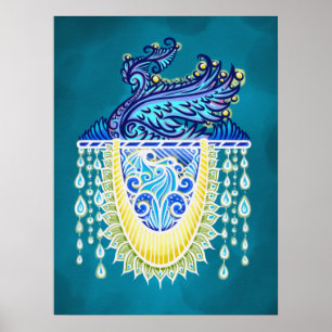 Royal Peacock Radiance Poster