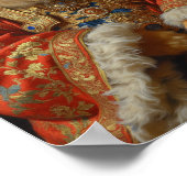 Royal Pekingese Portrait Poster (Ecke)