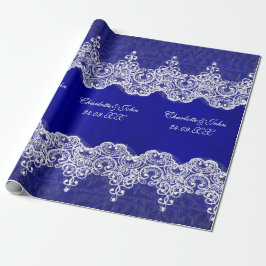 Royal Personalisiert Blue Lace Wrapping Paper Geschenkpapier