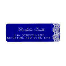 Royal Personalisiert Cobalt Lace Address Labels