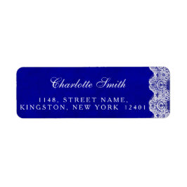 Royal Personalisiert Cobalt Lace Address Labels