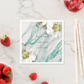 Royal Personalisiert Floral Marble Tiffany White Serviette (Beispiel)