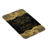 Royal Personalisiert Golden Black Lace Save the Da Magnet (Rechte Seite)