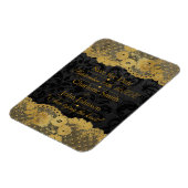 Royal Personalisiert Golden Black Lace Save the Da Magnet (Linke Seite)