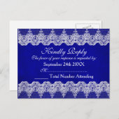 Royal Personalisiert UAWG Blue Cobalt Lace Postkar Einladungspostkarte (Vorne/Hinten)