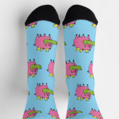 Royal Pickle Pig Socks | Funny Fantasy Creature Socken (Oben)