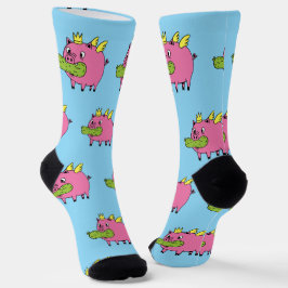 Royal Pickle Pig Socks | Lustiges Fantasie-Wesen Socken
