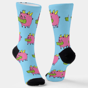 Royal Pickle Pig Socks Lustiges Fantasie-Wesen Socken