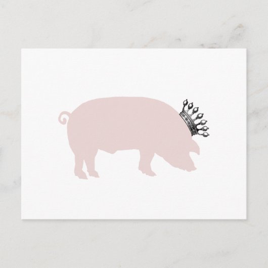 Royal Pig Postcard Postkarte (Vorderseite)