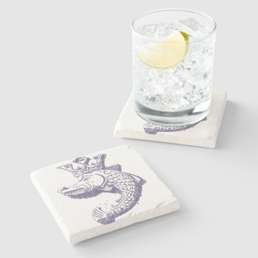 Royal Pike Steinuntersetzer (Seitenansicht)