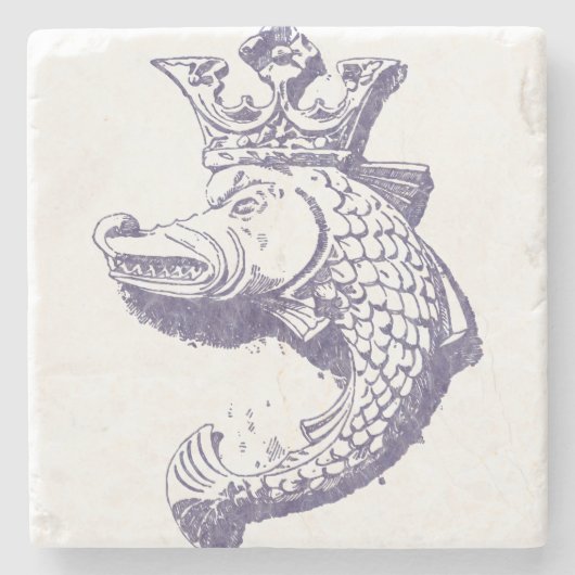 Royal Pike Steinuntersetzer (Vorderseite)