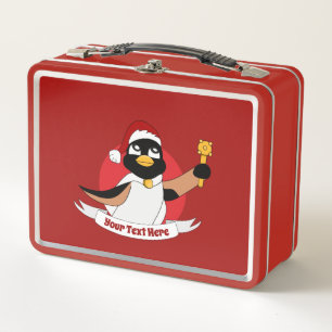 Royal Pinguin Weihnachten Cartoon Metall Brotdose