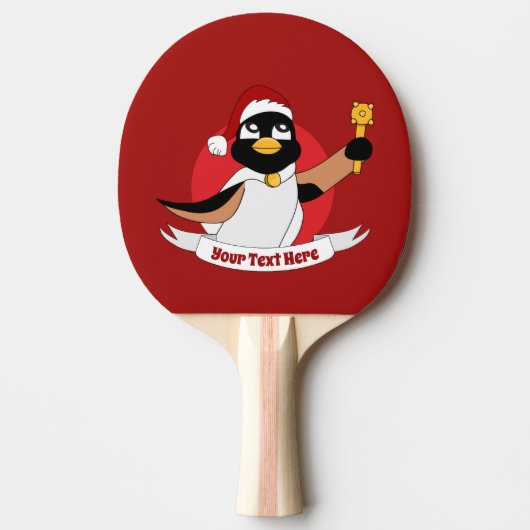 Royal Pinguin Weihnachten Cartoon Ping Pong Paddle Tischtennis Schläger (Vorderseite)