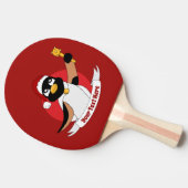 Royal Pinguin Weihnachten Cartoon Ping Pong Paddle Tischtennis Schläger (Seitenansicht)