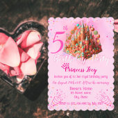 Royal Pink Candy Burg Geburtstag Einladung