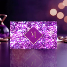 Royal Pink Glitzer Stilvoll Visitenkarte