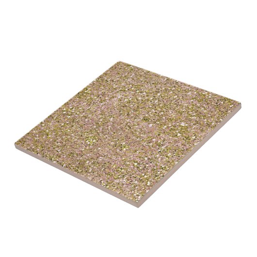 Royal Pink & Gold Glitzer Wall oder Floor Fliese (Seite)
