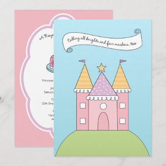 Royal Pink Princess Burg Geburtstagsparty Einladung