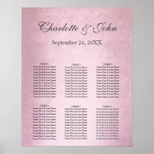 Royal Pink Rose Gold Grau Seekarte Poste Poster