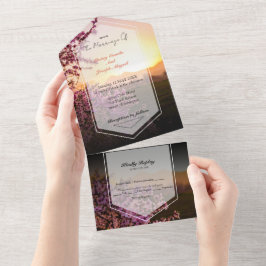 Royal Pink Rose in einer einzigen Einladung