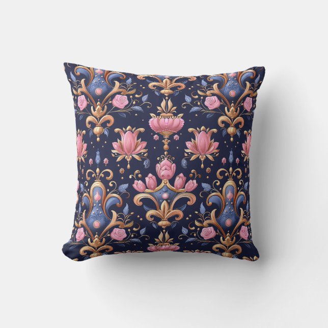 Royal Pink Roses Princescore Kissen (Vorderseite)