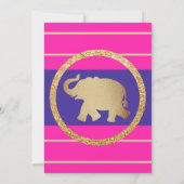 Royal Pink und Blue Colorful Wedding Einladung (Rückseite)