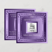 Royal Plum Elegance I Save The Date (Vorne/Hinten)